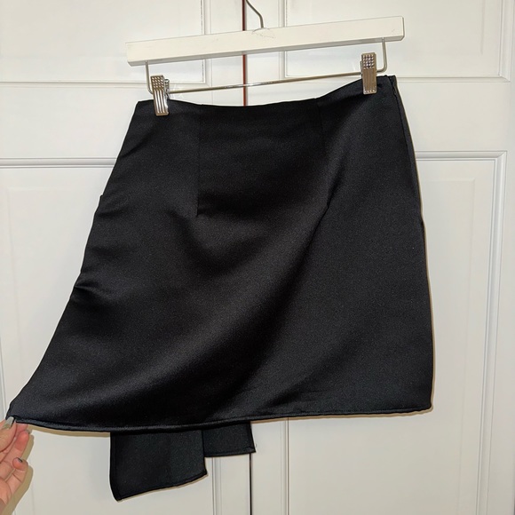 Delfi Collective Black Satin and Crystal Benny Skirt - Picture 8 of 13